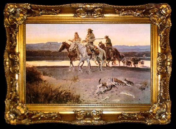 framed  Charles M Russell Carson  s Men, ta009-2